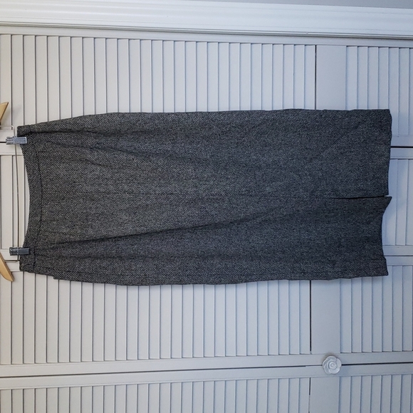 Vintage Lauren Ralph Lauren Long Tweed Maxi Skirt — Black & White - Picture 4 of 8